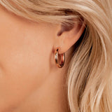 Thick Hoop Bridal Earrings