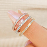 2mm Half Eternity Wedding Band