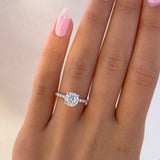 Round Cut Engagement Ring Set