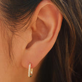 Square Huggie Bridal Earrings