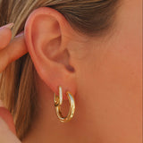 Square Huggie Bridal Earrings