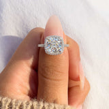 Cushion Cut Halo Engagement Ring