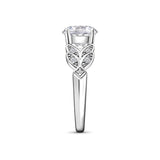 2 Carat Leaf Engagement Ring