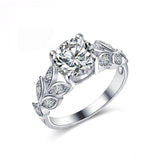 2 Carat Leaf Engagement Ring