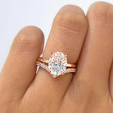 Oval Hidden Halo Engagement Ring