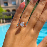 Oval Hidden Halo Engagement Ring