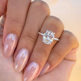 Oval Hidden Halo Engagement Ring
