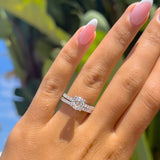 Round Cut Engagement Ring Set