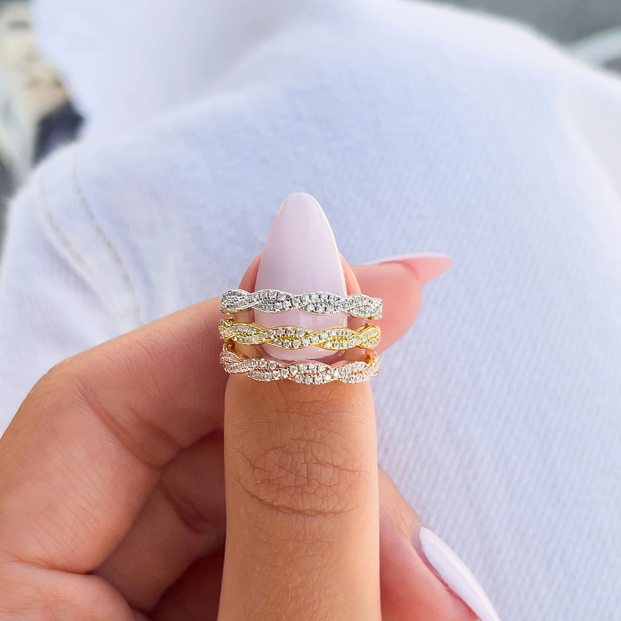 3mm Woven Intertwined Wedding Band