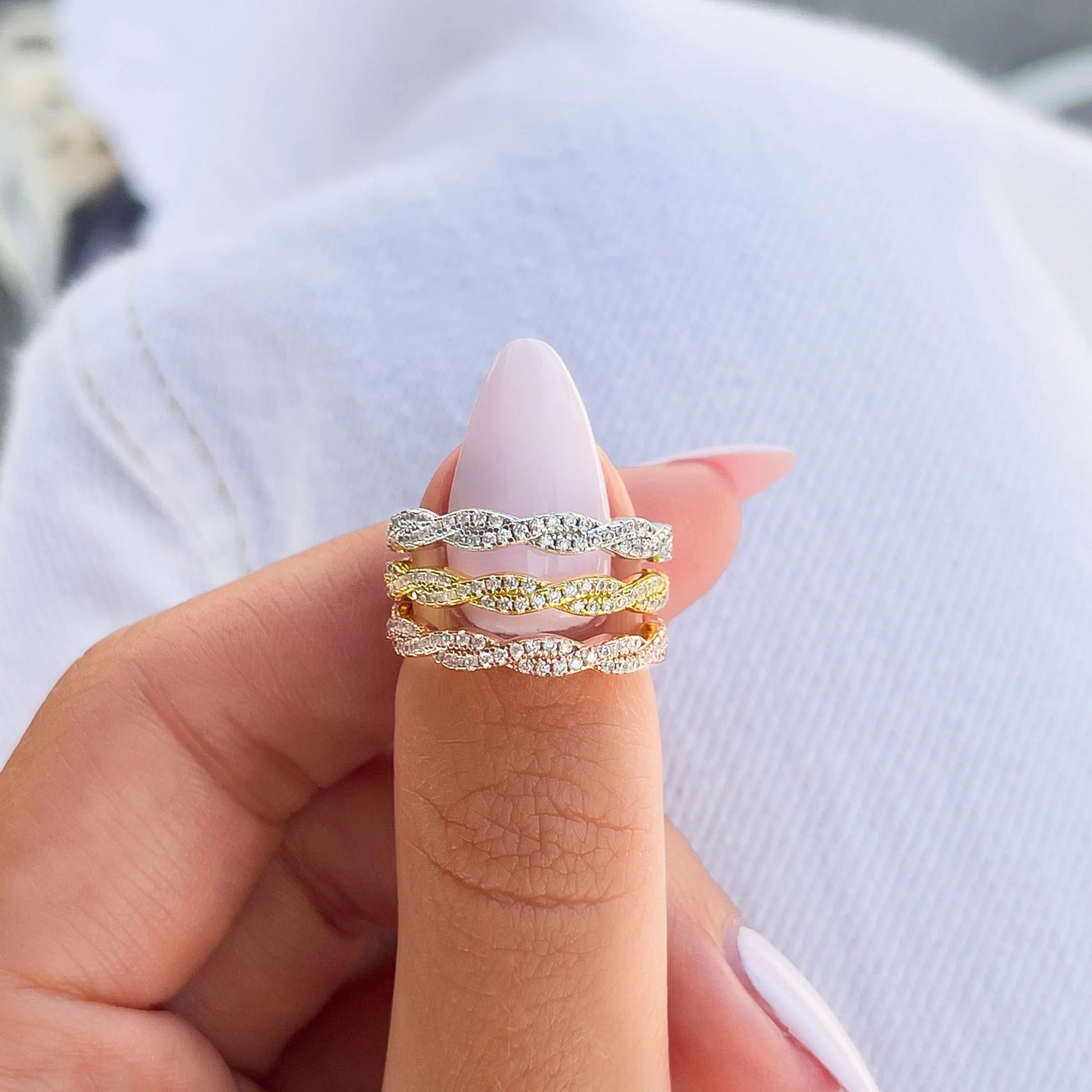 3mm Woven Intertwined Wedding Band