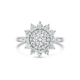 Round Halo Solitaire Engagement Ring
